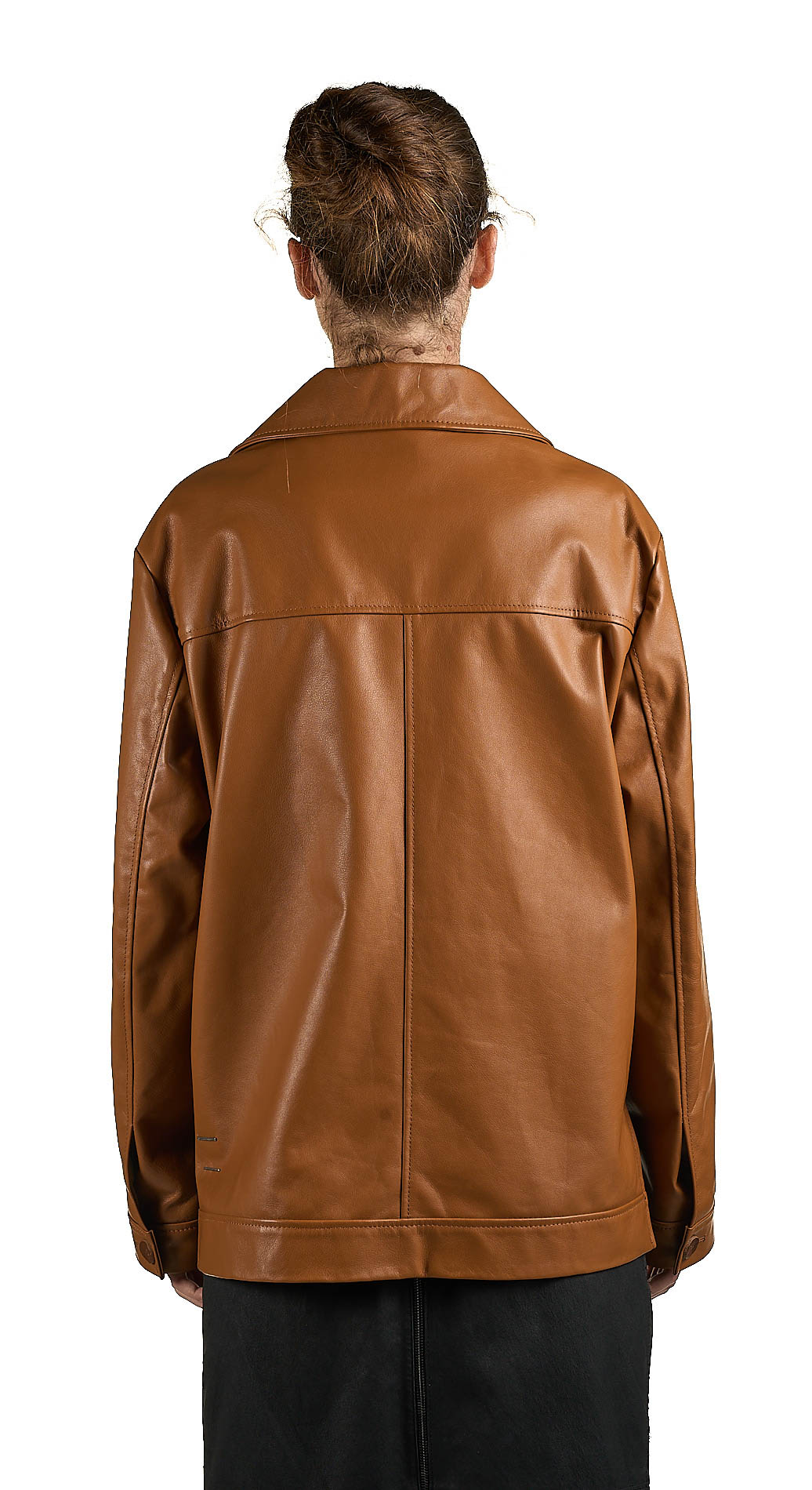DANIELE BASTA LEATHER AND SILVER JACKET